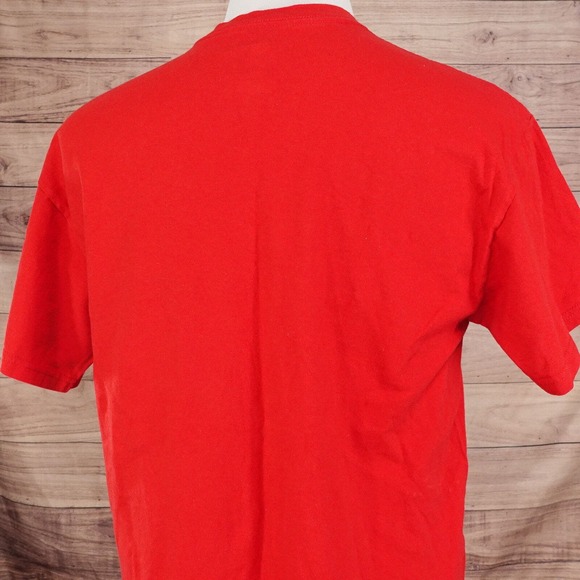 ST LOUIS CARDINALS 700 CLARK ST BUSCH STADIUM MAJESTIC RED T-SHIRT SIZE L **READ - Picture 5 of 8
